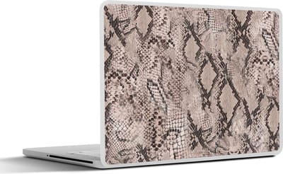 Laptop sticker - 15.6 inch - Dierenprint - Slang - Grijs - 36x27,5cm - Laptopstickers - Laptop skin - Cover