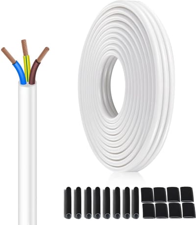 Flexibele Elektrische Kabel Wit 3x0.75mm² - 5 Meter Koperdraad