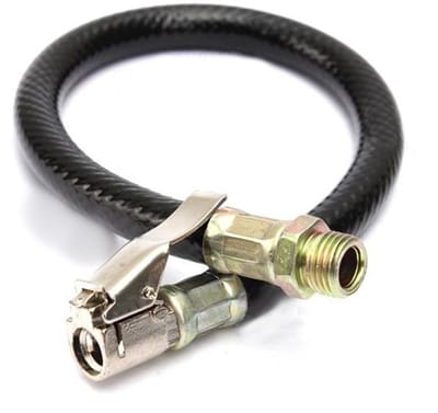 Allecto - Reserveslang voor bandenvulpistolen - Rubber luchtslang - Duurzaam materiaal - Geschikt voor motorfiets en auto - Ventielslang - 32 x 10 ...