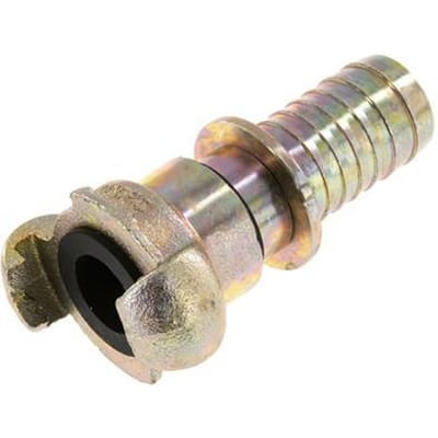 Gietijzer DN 19 DIN 3489 Compressor Klauwkoppeling met 13 mm Slangpilaar Draaibaar Veiligheidskraag