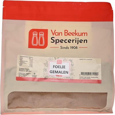 Van Beekum Specerijen - Foelie Gemalen - 1 KG (hersluitbare stazak)