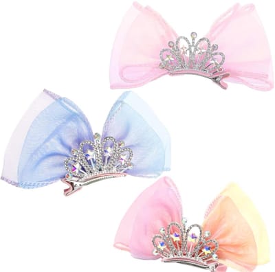 Dailygoods- Haarspelden met Diamantkroon - Kristallen Haaraccessoires - Prinsessen Haarspelden - Feestelijke Haarsieraden - Hoogwaardige Kwaliteit - Duurzaam Ontwerp - Haarsieraad