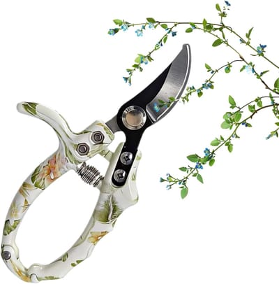 Stevige Snoeischaar - Takkenknipper Bloemenschaar - Tuinonderhoud Buiten - Ergonomisch Antislip Handvat - 18-20 cm Lengte - Zwart