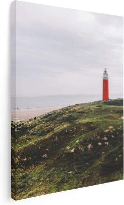 Artaza Canvas Schilderij Duinen Texel - 30x40 cm - Klein - Wanddecoratie Zeezicht - Muurdecoratie Strand - Kamer Accessoires Kust