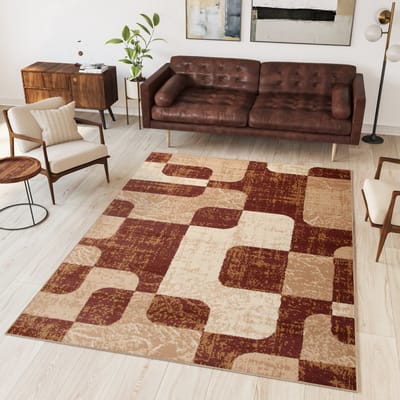 Tapiso Dream Vloerkleed Bruin Creme Slaapkamer Woonkamer Tapijt Maat- 300x400