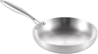 Roestvrijstalen Kookpan - Koekenpan Diep - Gelijkmatig Koken - Natuurlijk Antiaanbak - 28 cm - Meerkleurig
