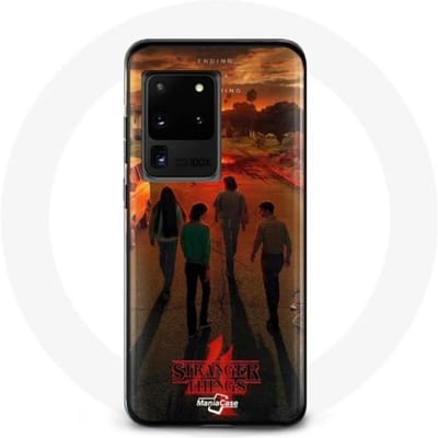 Coque pour Samsung Galaxy S20 Ultra Stranger Things Saison 4 Affiche Art Equipages de la Nouvelle Th