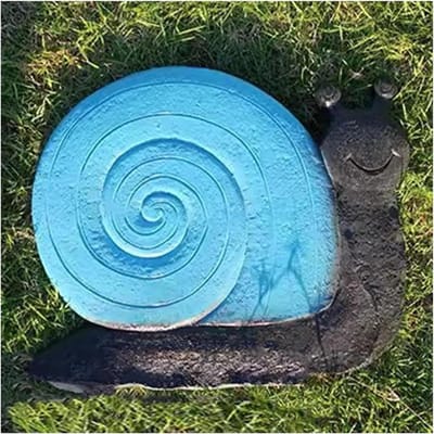 Tuin Stepping Stones - Tuinpad Stenen - Tuin Decoratie - Slakkenpatroon Ontwerp - 30 x 25 Cm - Blauw