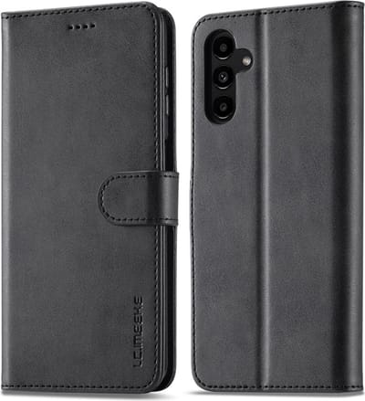 LC.IMEEKE Hoesje - Geschikt voor Samsung Galaxy A34 Hoesje - LC.IMEEKE Luxe Book Case - Zwart