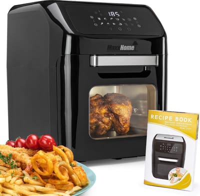 MaxxHome Airfryer - Hetelucht friteuse - XXL - Heteluchtfriteuse 12 Liter - 8 Programma's - 1800W - Extra tools en receptenboekje