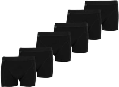 Basset - Heren Boxershort Bamboo - 6-Pack - Maat L - Zwart