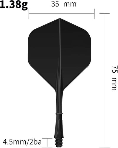 9 Delige Set Dartschachten en Flights - Compleet Dartpijlen Accessoires (2BA Fitting)