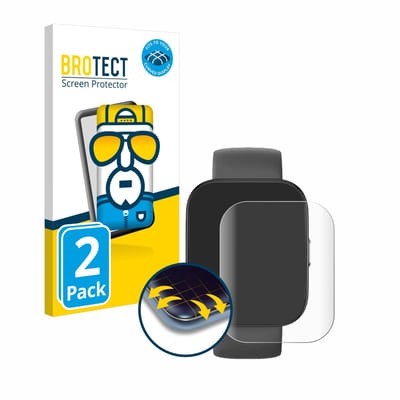 BROTECT - Screenprotector voor Huami Amazfit Bip 5 - Folie Beschermfolie transparant volledig dekking - 2 Stuks