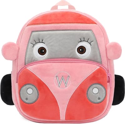 BoefieBoef Minivan Bus Rugzak Kind – Kinderrugzak & Kinder Rugzak – Rugtas Kind voor Peuter en Kleuter – 3D Bus Design – Roze
