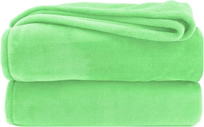 Hoogwaardige flanellen knuffeldeken XL - Super zachte fleece deken, 200 x 150 cm, Lichtgroen, Oeko-Tex gecertificeerd