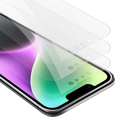 Cadorabo Screenprotector geschikt voor Apple iPhone 14 PRO - Pantser film Beschermende film in KRISTALHELDER Geharde (Tempered) display beschermglas in 9H hardheid met 3D Touch