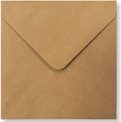 Cards & Crafts 25 Vierkante Enveloppen - Kraft Bruin - 13x13cm - 110 g/sm