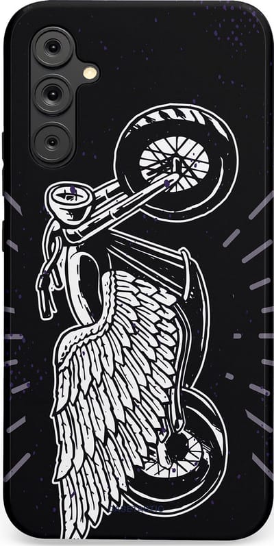 Casetastic Hoesje Geschikt voor Samsung A34 (5G) - Stijlvolle Beschermende Duo-layer Case - Retro highway