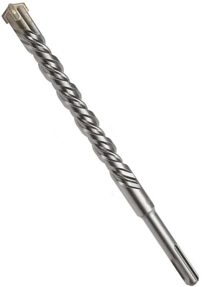 Hamerboor SDS Plus - Steenboor Kruistip - Metselwerk Boren - Hardmetalen Snijtanden - 200 mm Lengte - Grijs