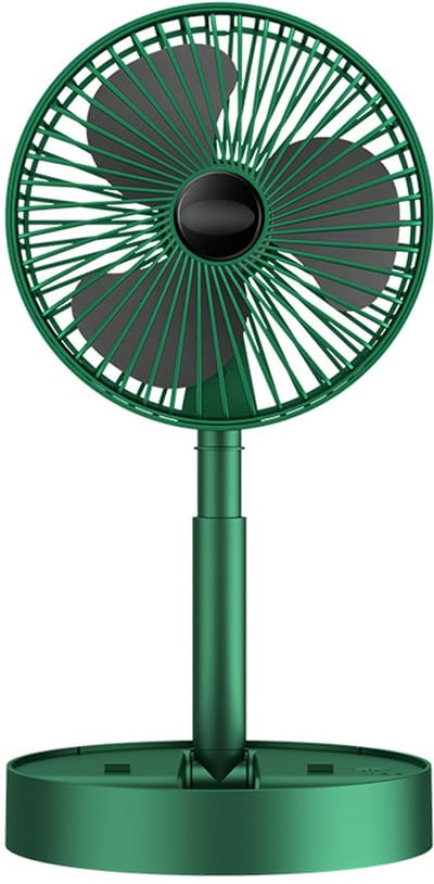 Uitschuifbare opvouwbare draagbare ventilator voor thuis, slaapzaal, drie snelheden, bureauventilator