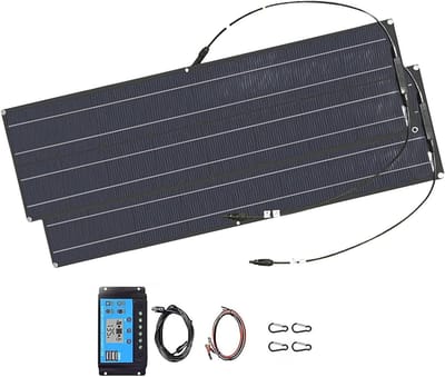 Zonnepaneel Set - Flexibel Paneel - Energie Opwekken - Met Laadregelaar - 400W - Zwart