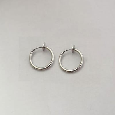 2 stuks/pak Roestvrij Staal Intrekbare Clip-on Oorbellen Niet Gepiercet Voor Vrouwen Meisjes Zonder Oorpiercing Oor Manchet Oorbellen Clips gray