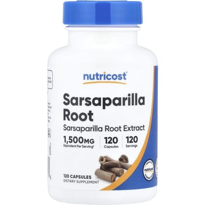 Nutricost, Sarsaparilla Wortel, 120 Capsules (100mg per capsule)