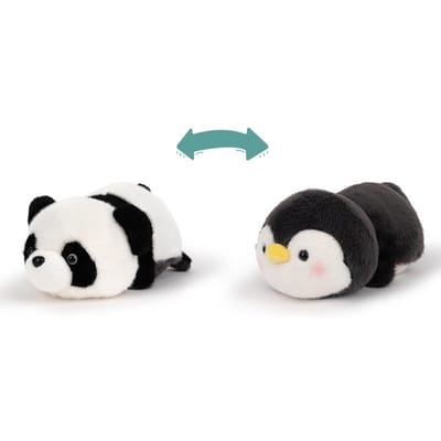 Panda à bascule mignon transformé en petite poupée panda jouet en peluche poupée cadeau pour enfants 25cm