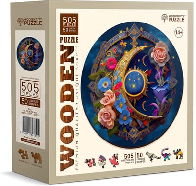 Houten Puzzel - Legpuzzel Rond - Ontspanning Thuis - Unieke Vormen - XL Formaat - Niet Van Toepassing