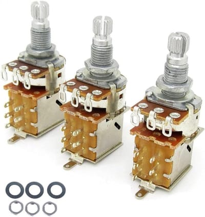 Push Pull Potentiometer Set voor Gitaar en Bas - 3 Stuks Volume en Toon Regelaars voor Muziekaccessoires