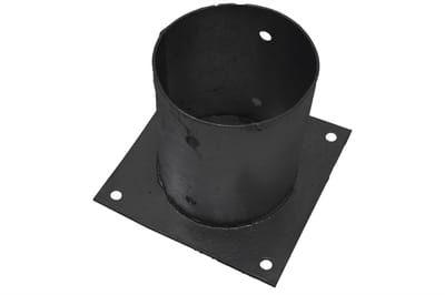 Wovar Ronde Paalhouder Zwart op plaat Ø12.1 x 15 cm | Per Stuk