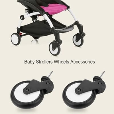 Vervangende wielen voor kinderwagens, Hoogwaardige rubberen banden met gereedschap voor Yoya/Vovo trolley