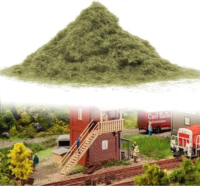 Dailygoods - Kunstgras Poeder voor Model Spoorwegen - 30g Donkergroen