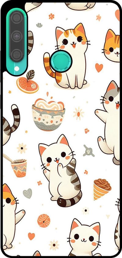 Smartphonica Telefoonhoesje Geschikt voor Huawei P40 Lite E met katten opdruk - TPU backcover case cat design geschikt voor Huawei P40 Lite E