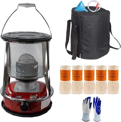 Petroleum Kachel - Draagbare Brander - Buiten Verwarmen - Zonder Elektriciteit - 4.6L Tank - Rood
