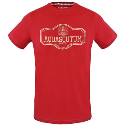 Aquascutum Sign Post Logo rood T-shirt