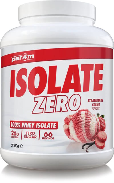 Per4m - ISOLATE ZERO 2kg - Strawberry Creme - Whey Isolate - Whey Protein - Whey Protein Isolate - Whey - Eiwitpoeder - Eiwitshakes - Eiwitshake - Proteine poeder - Proteine - Protein