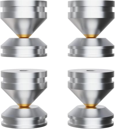 Aluminium HiFi Speaker Spikes voor Stabiliteit en Geluidsverbetering, 27 x 24 mm, Set van 4