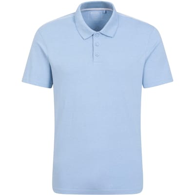 Mountain Warehouse Heren Cordyline getextureerd poloshirt (Lichtblauw)