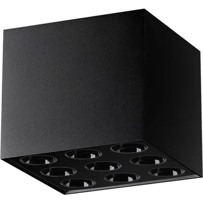 Sollux Lighting Plafondlamp Ozzy - LED - zwart - aluminium - 8.3x9.5x9.5cm