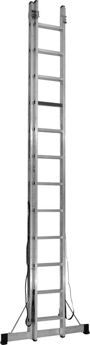 Professionele Reformladder | 2-delig | 2x14 treden | Aluminium | Anti slip | EN 131-1 + 2, NEN 2484, TÜV en GS gecertificeerd