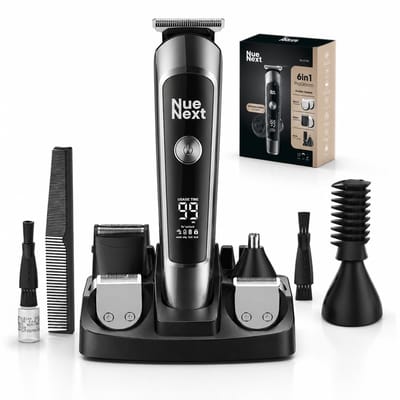 NueNext 6 in 1 Baardtrimmer ProGroom+ Bodygroomer Mannen - Neustrimmer - Tondeuse - Scheerapparaat - Trimmer Baard en Lichaam