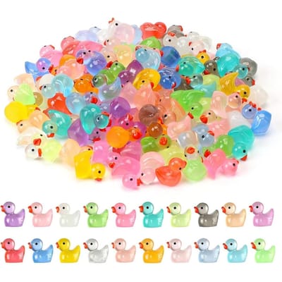 10/20 stuks Lichtgevende Mini Eendjes Kleine Eendjes Glow in the Dark Kleine Miniaturen voor DIY Sprookjestuin W12103WW-