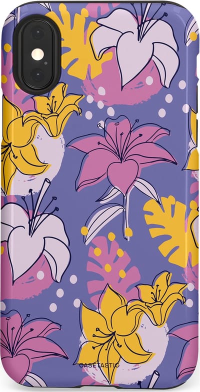 Casetastic Hoesje Geschikt voor Apple iPhone X/Xs - Stijlvolle Beschermende Duo-layer Case - Lichtjesbloei