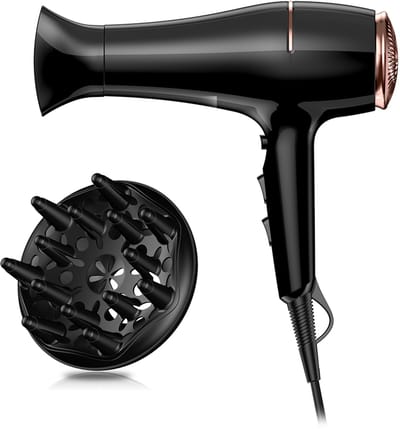 Elit Ionic föhn 2200W- met ionen technologie- sneldrogend- 3 standen en koude lucht- professionele haardroger- zwart.
