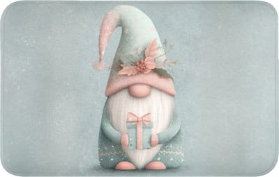 Badmat 80x50 cm - Antislip - Kerstgnome - Cadeau - Groen - Badmatten voor badkamer - Badkamermat - Douchemat - Badkamer mat