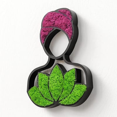 Mos Deurbord - Wellness Bord Mosafbeelding - Ruimte Aanduiding - Onderhoudsvrij Echt Mos - 169 x 125 x 1 cm
