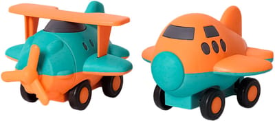 Speelgoedtopdeals - BIOplastic Helicopter en Vliegtuig - 9,5 cm - Duurzaam speelgoed