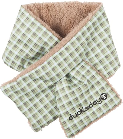 Ducksday- Sjaal - Kinderen - Volwassenen  Groen - Beige  - Groovy - Large - Fleece gevoerd - warm - promo