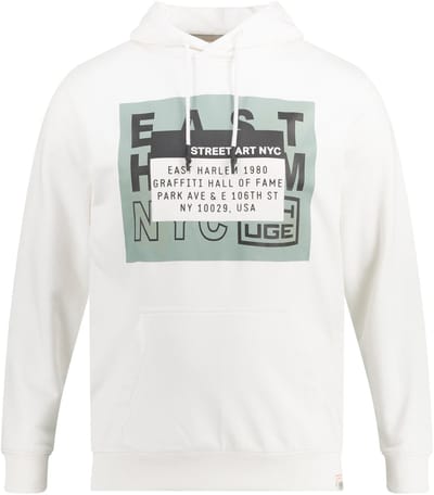 STHUGE - Heren - Hoodie capuchon XL print - Sneeuwwit - Maat 3XL